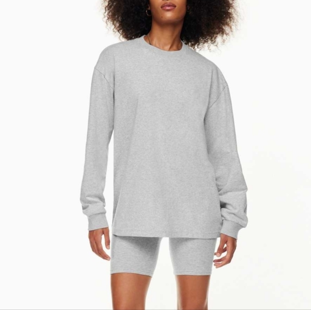 Aritzia TNA Alpha Longsleeve in Heather Chrome